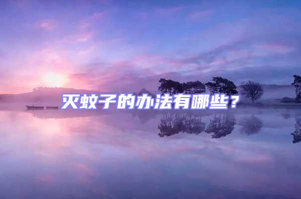 滅蚊子的辦法有哪些？