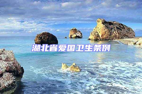 湖北省愛國衛(wèi)生條例