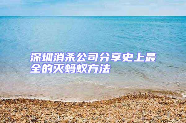 深圳消殺公司分享史上最全的滅螞蟻方法