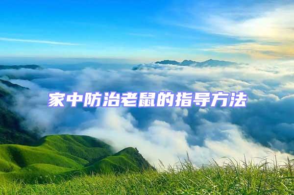 家中防治老鼠的指導(dǎo)方法