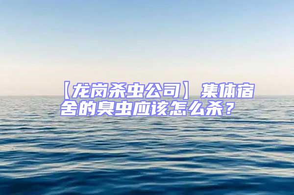 【龍崗殺蟲公司】集體宿舍的臭蟲應該怎么殺？