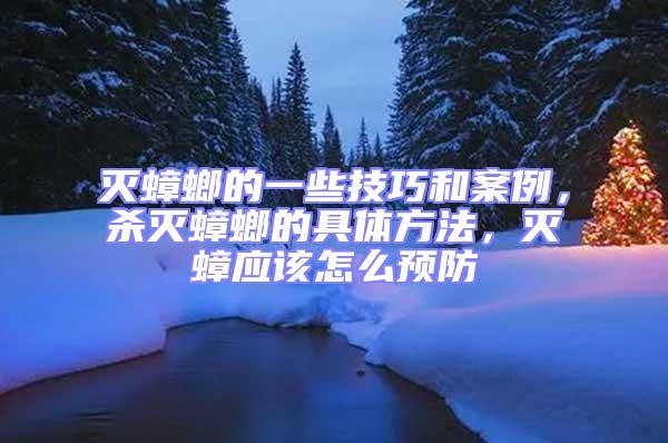 滅蟑螂的一些技巧和案例，殺滅蟑螂的具體方法，滅蟑應(yīng)該怎么預(yù)防