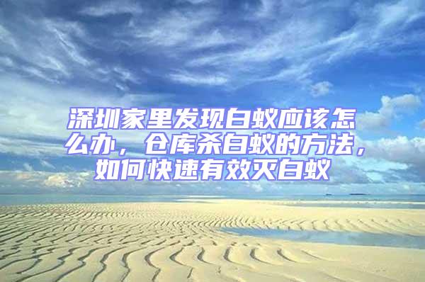 深圳家里發(fā)現(xiàn)白蟻應(yīng)該怎么辦，倉庫殺白蟻的方法，如何快速有效滅白蟻