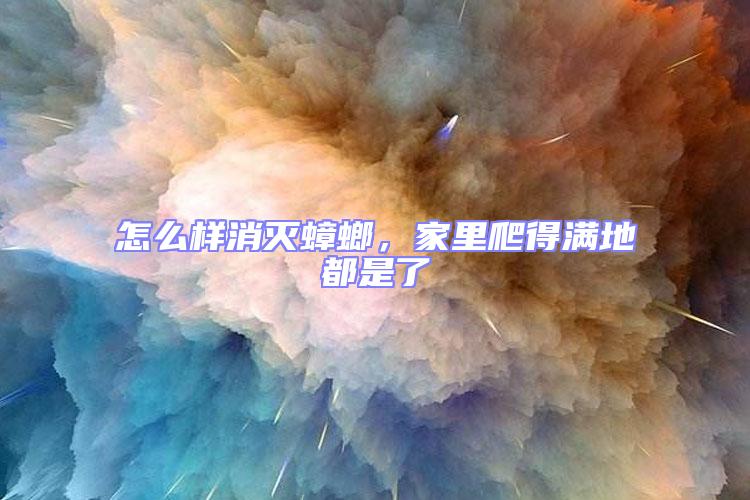 怎么樣消滅蟑螂，家里爬得滿地都是了