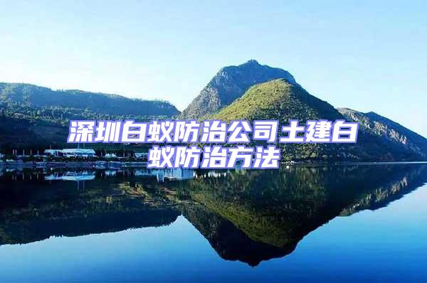 深圳白蟻防治公司土建白蟻防治方法