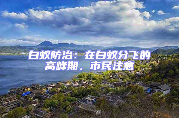 白蟻防治：在白蟻分飛的高峰期，市民注意